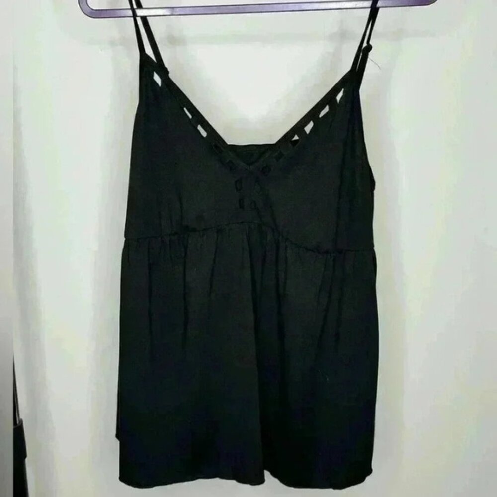 SHEIN Black V neck tank top Size 2XL
